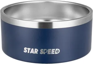 100oz Stainless Steel Bowl With Non-Slip Rubber Bottom - Double Wall for Small, Medium, Large Dogs - Food and Water Bowls, Dishwasher Safe