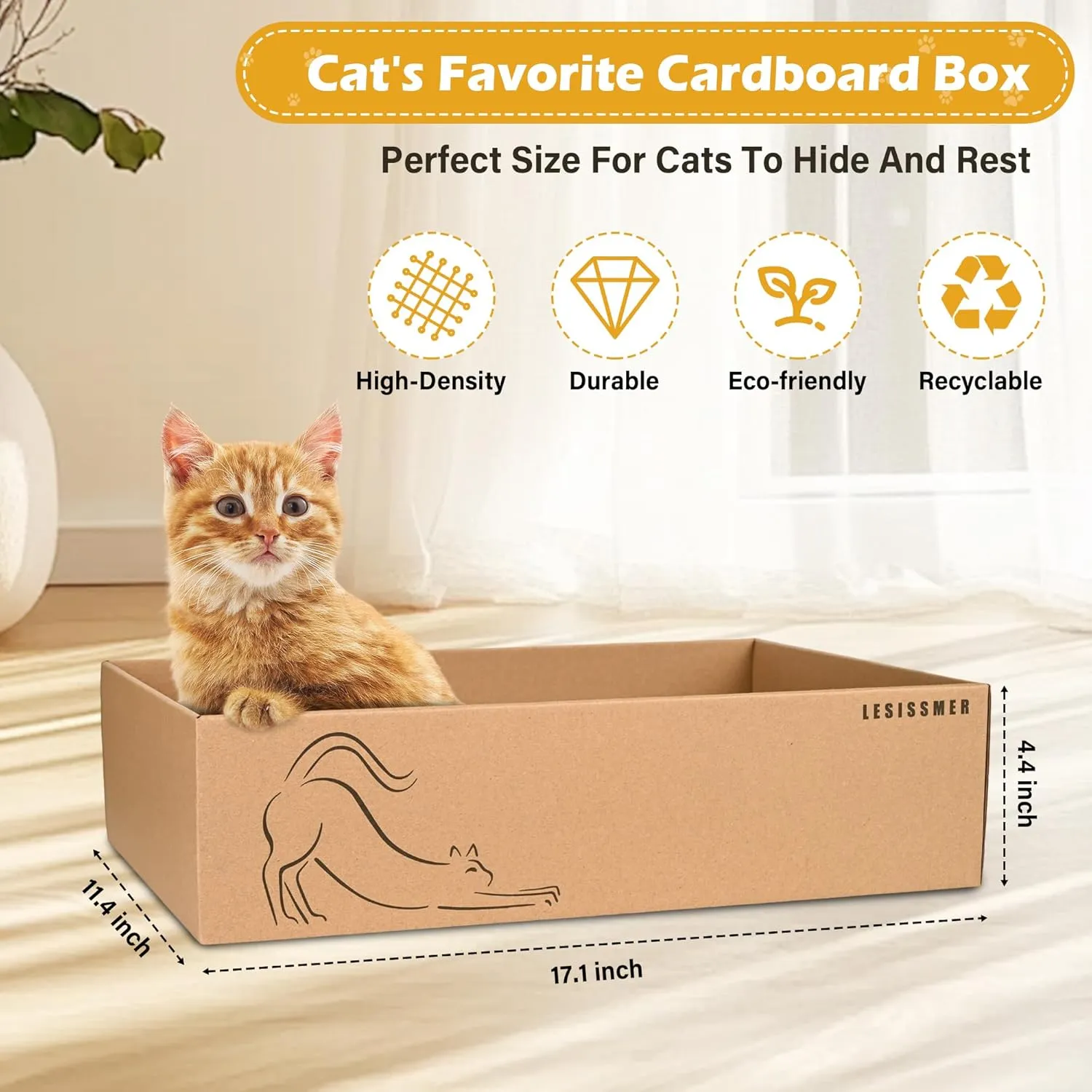 3 Packs Art Wall-Mountable Cat Scratching Board with Box, Cat Wall Scratcher, Cat Scratch Pad, Cardboard Cat Scratcher for Indoor Cats Toy (Series1)