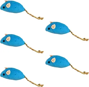 5Pcs Blue Catnip Toy, Catnip Toys Balls, Teaser Toy Mouse Shape Interactive Lightweight Relieve Boredom Pet Teething Toy Cat Supplies Blue Interested Catnip Toys