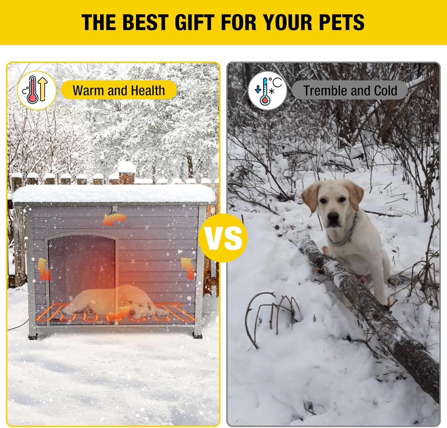 Aivituvin Heated Dog House Outdoor Dog Kennel with Insulated Liner All-Around Iron Frame Large Dog Cage for Small & Medium & Large Dogs,Waterproof Roof