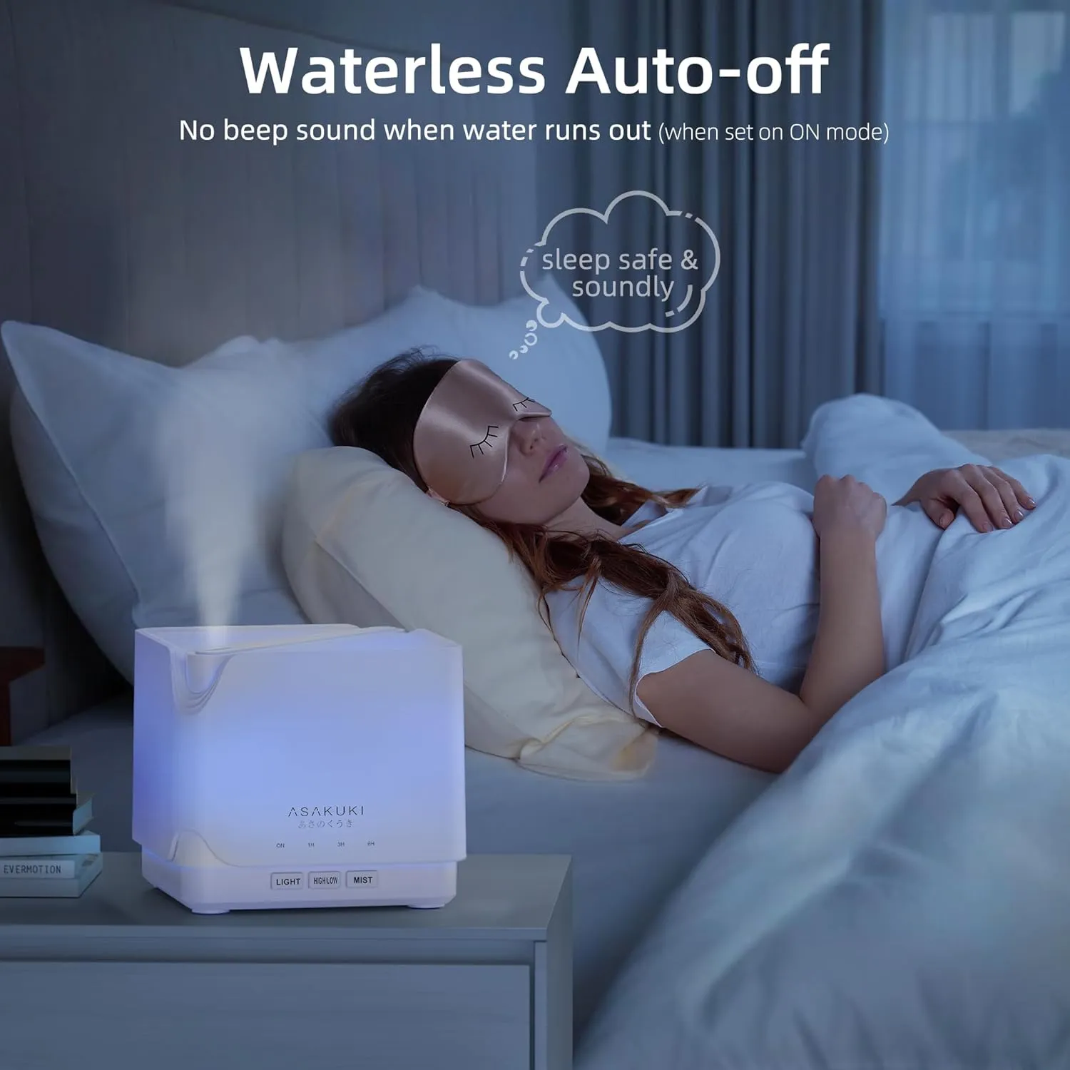 ASAKUKI Essential Oil Diffuser, Multifunctional Ultrasonic Aromatherapy Fragrant Oil Vaporizer Humidifier with Timer, Auto-Off Safety Switch, and 7 LED Light Colors, 700 ml (White)