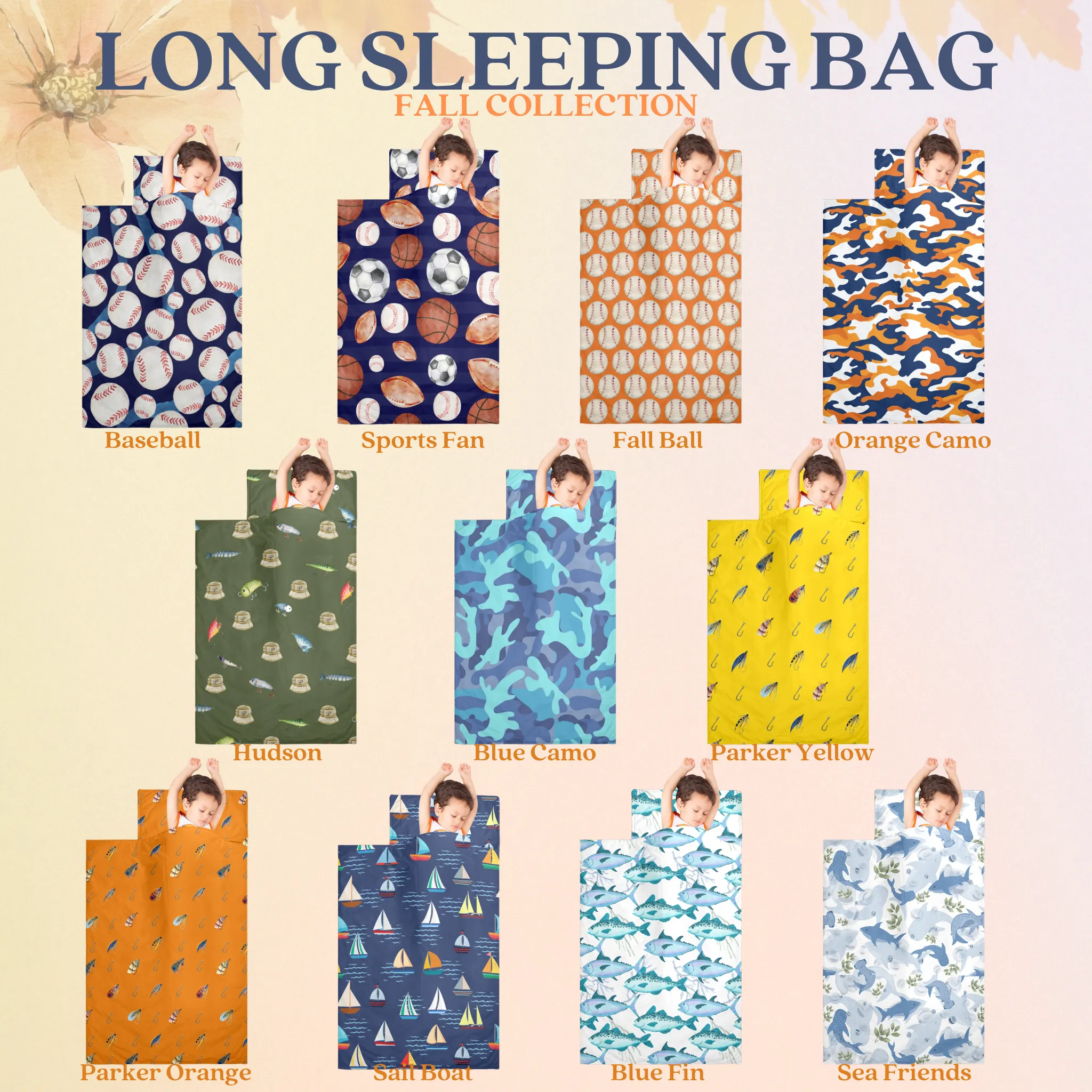 Baseball Kids' Long Sleeping Bag | A Catchy Blend of Comfort & Style | Lightweight and Durable Sleeping Bag for Kids