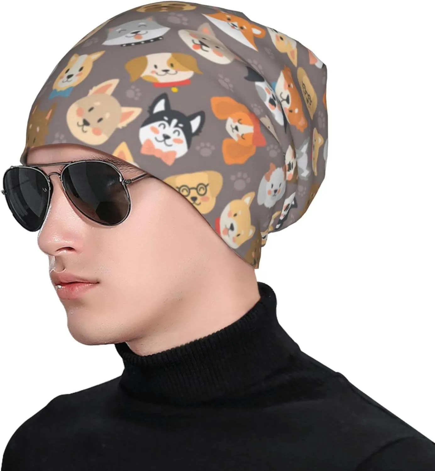 Beanie Chemo Hat Cancer Headwear Knitted Hats Baggy Slouchy Scarf Cap for Adults Women Men