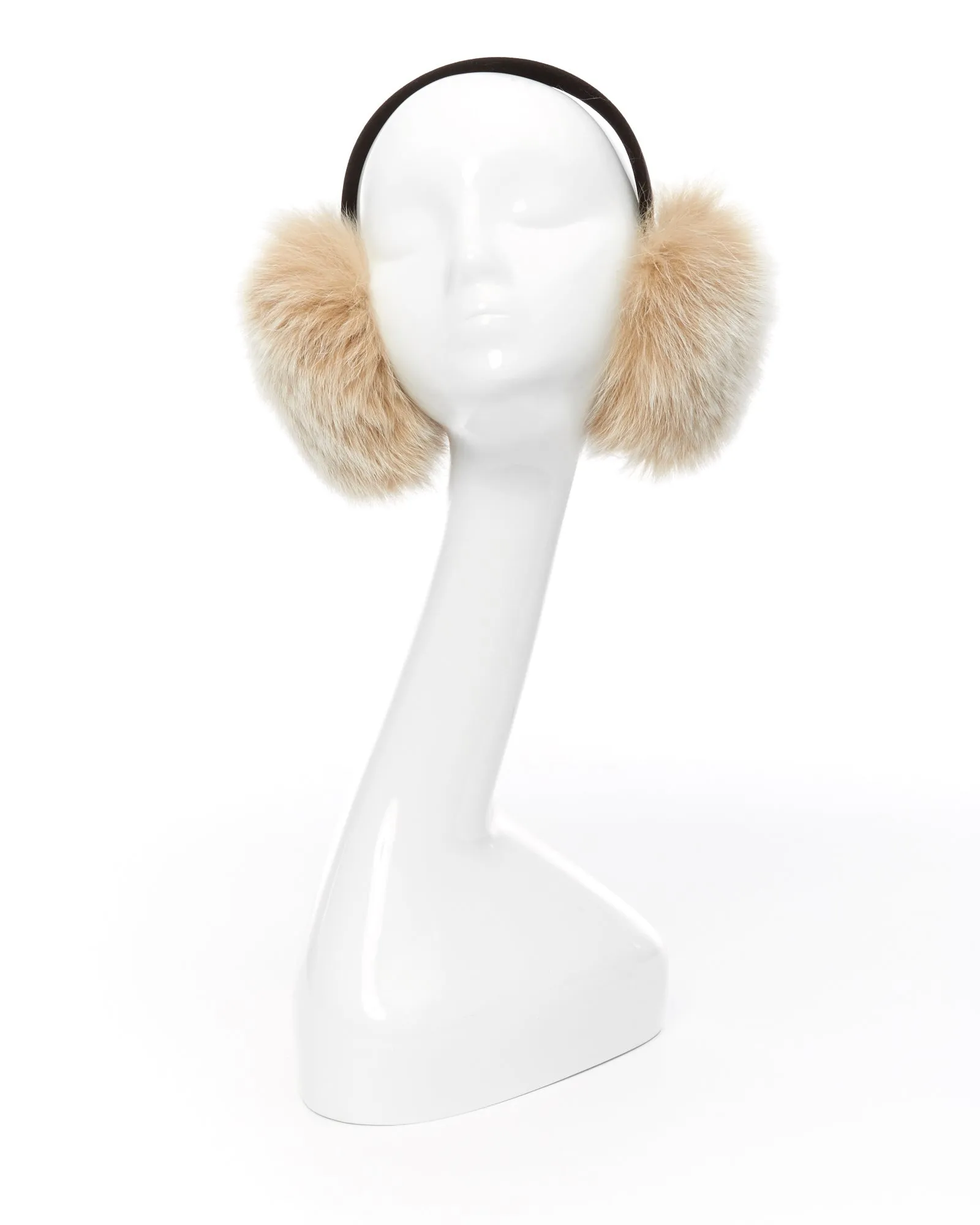 Blush Fox Fur Earmuffs