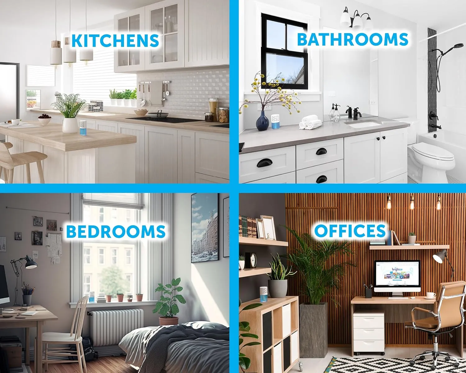 Bright Air Max 4 oz. Odor Eliminator Air Freshener, for Medium-Size Spaces, Cool & Clean Scent, Case of 6, Lasts up to 60 Days Each