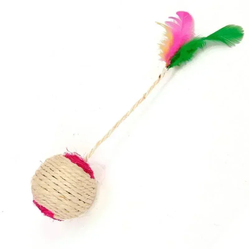 Cat Toy Sisal Scratching Ball Interactive Training Toy for Kittens
