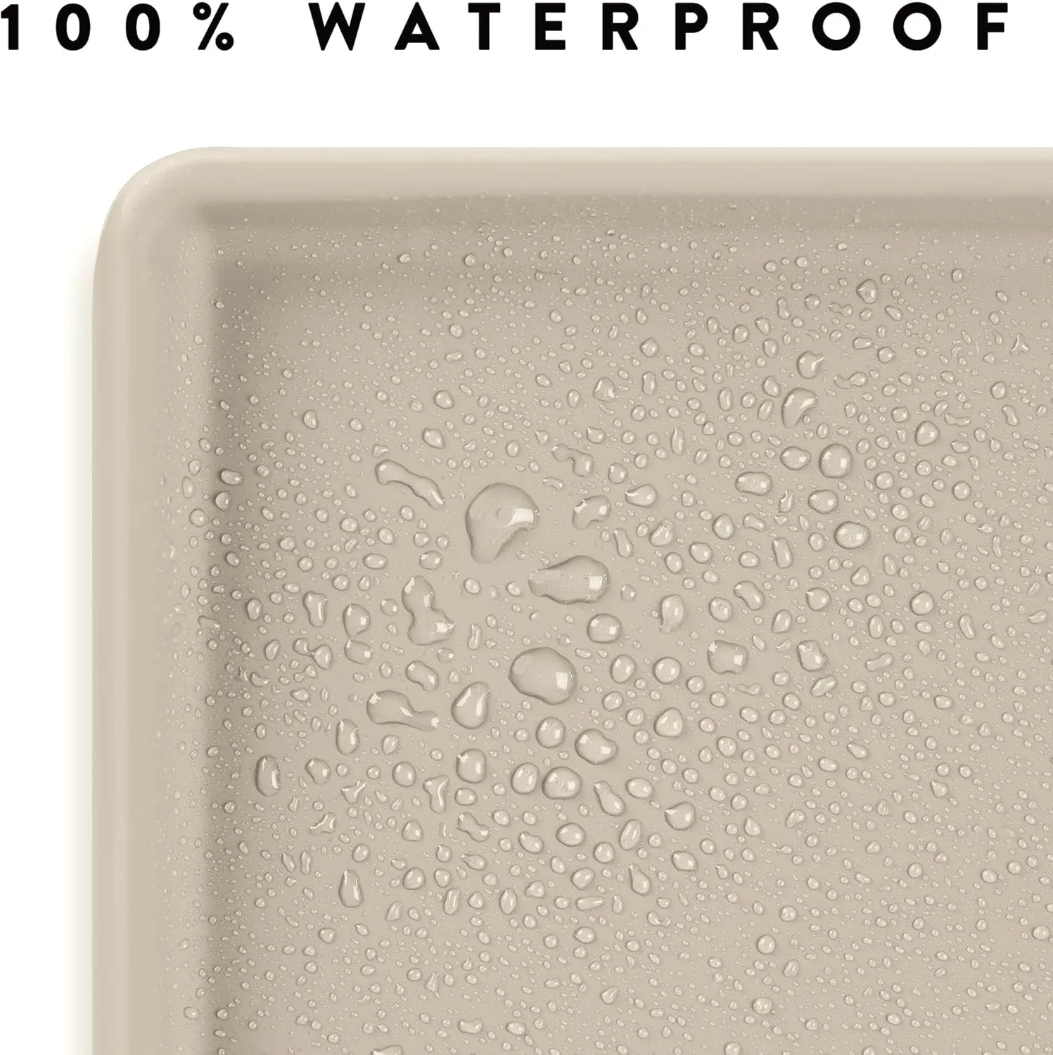 CatGuru Cat Food Mat, Small & Large Pet Feedingd Mat, 100% Waterproof Cat Mats for Food and Water, Silicone Mats for Pet Bowls, Non-Slip Placemat for Water Bowl or Fountain (Large, Sand)