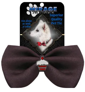 Cupcake Widget Pet Bowtie Brown