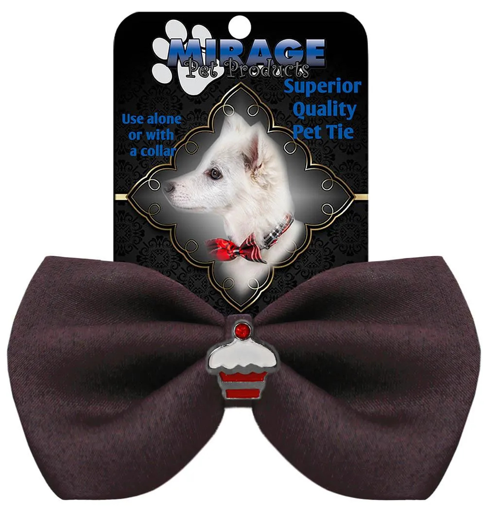 Cupcake Widget Pet Bowtie Brown