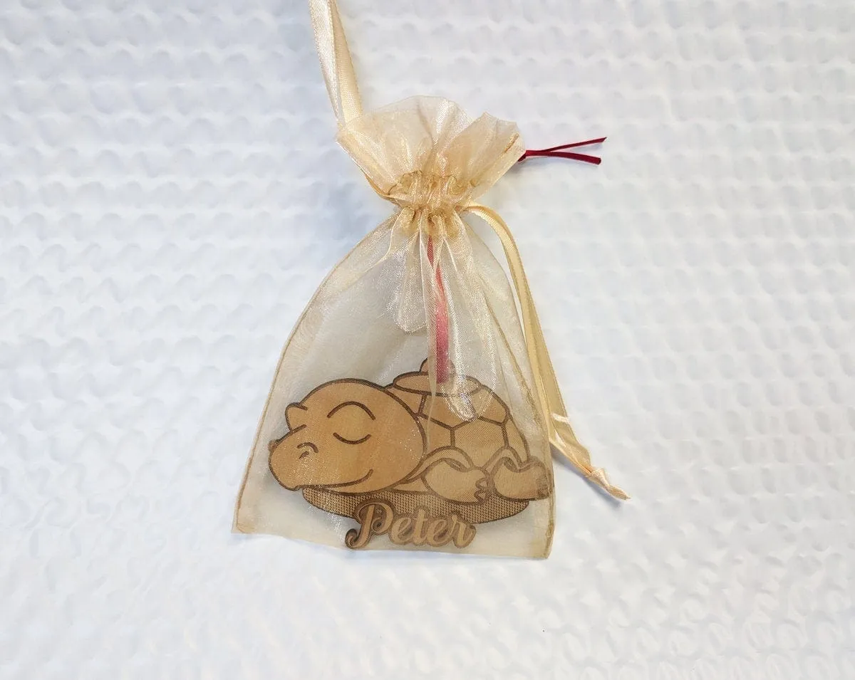 Cute Sleeping Sea Turtle Custom Ocean Sealife Ornament Beach Christmas Decor Kids Birthday Turtle Theme Decoration for Her Him Mom Dad Gift