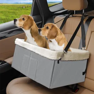 Dog Booster Seat - Raised Car Seat for Small Dogs, Cats & Puppies