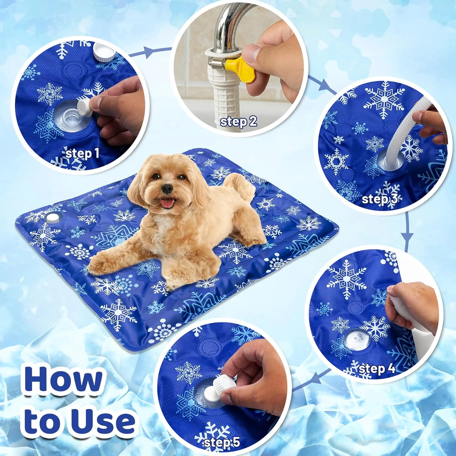 Dog Cooling Mat, Summer Self Cooling Pad for Small Medium Large Dogs, Waterproof Washable Reusable Pet Mat for Sleeping Relax Indoor & Outdoor (23"*35")