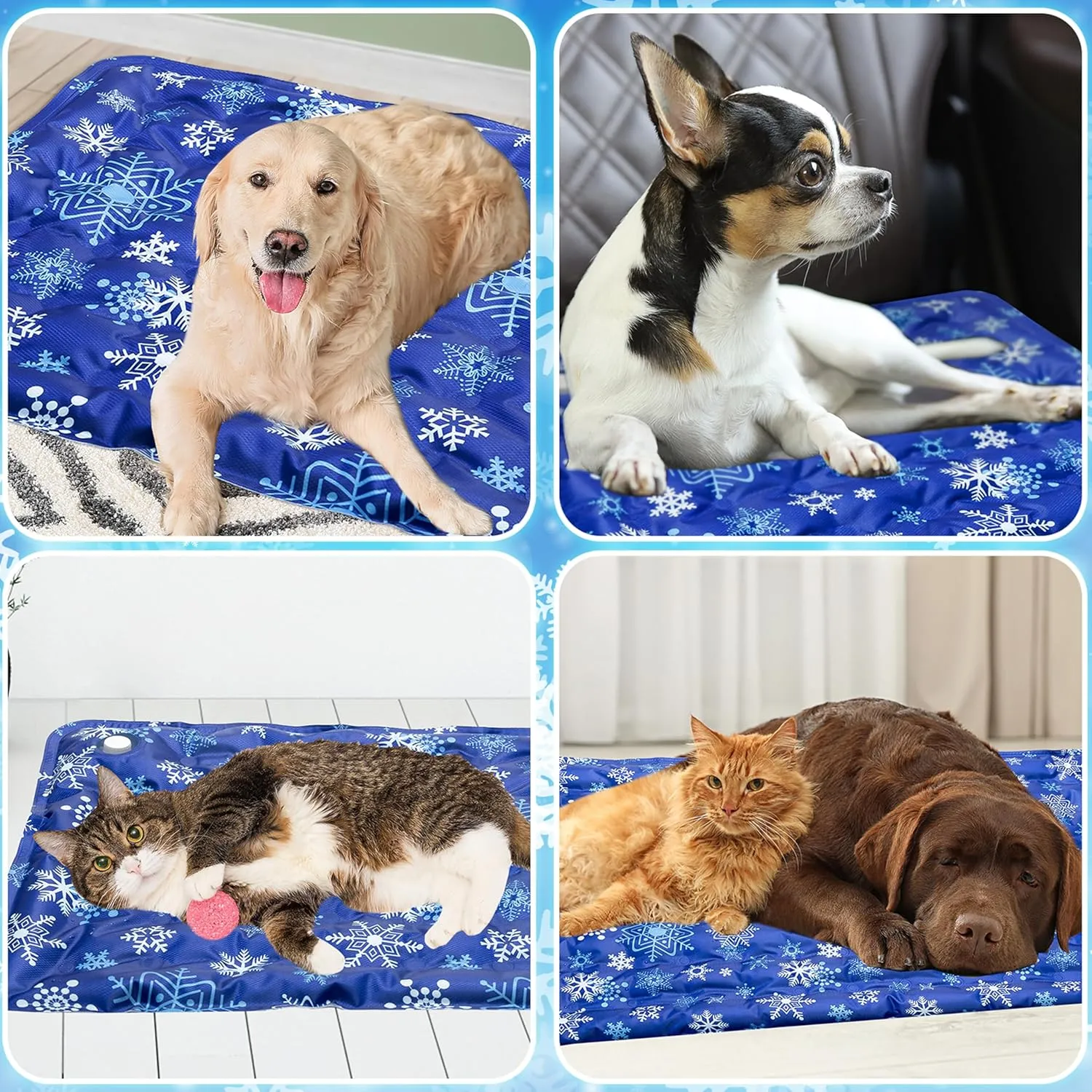 Dog Cooling Mat, Summer Self Cooling Pad for Small Medium Large Dogs, Waterproof Washable Reusable Pet Mat for Sleeping Relax Indoor & Outdoor (23"*35")