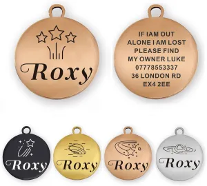 Dog Tag Personalized ID Tags for Dogs Cats Pets Tag Custom Collar Engraved Stainless Steel Funny Name Tag for Dog Cat Puppy Pet Kitty 2 Sizes S/L