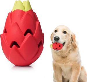 Dragon Fruit, Dog Chew Toys for Aggressive Chewers,Natural Rubber,Indestructible,Tough Dog Puzzle Toys Treat Dispensing Durable,Teeth Clean