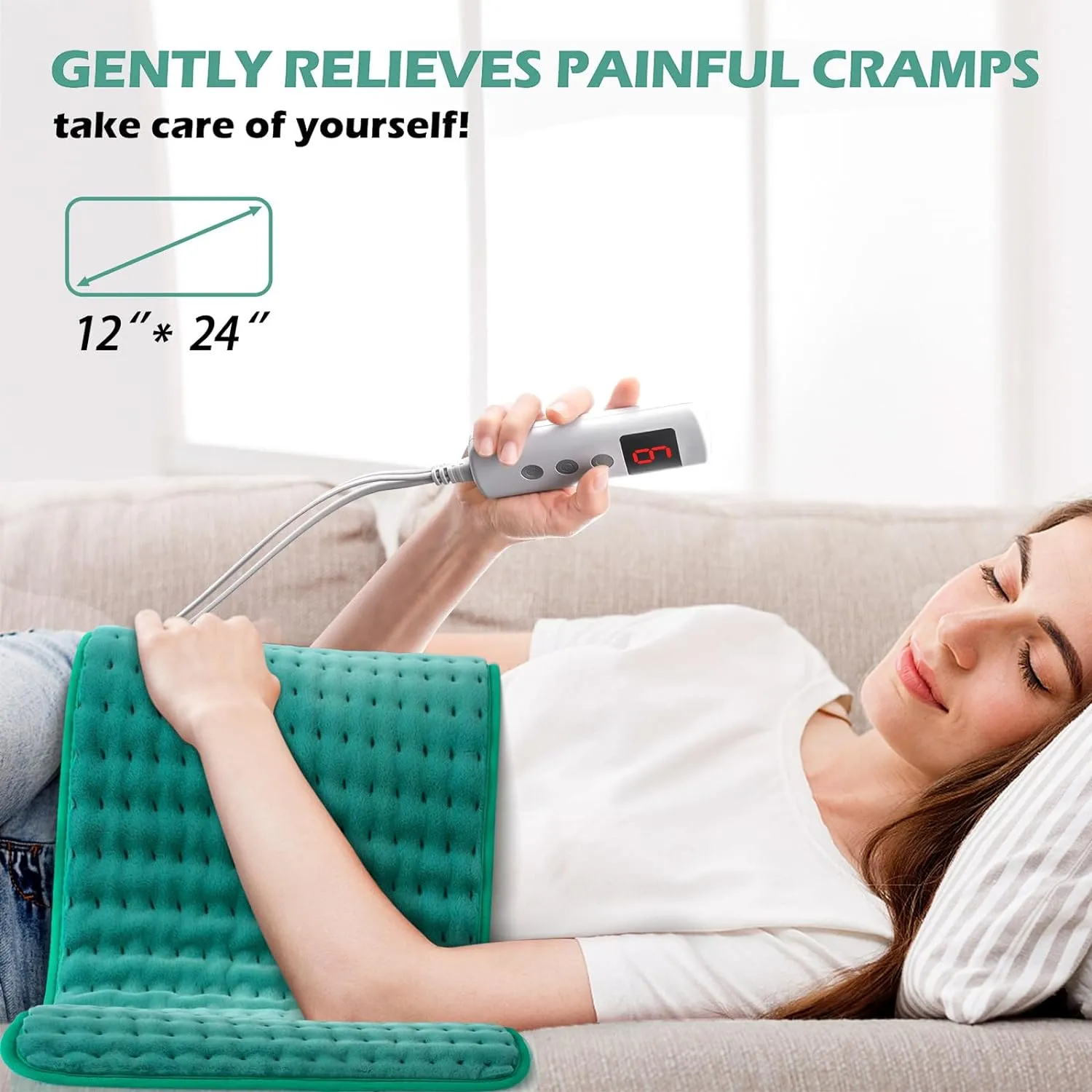 Electric Heating Pad  Alleviates Back, Neck & Shoulder Pain | Moist & Dry Heat Options | Auto Shut Off | Gifts for Women, Mom, Wife, Men and Parents  Mothers Day, Christmas and Everyday Use