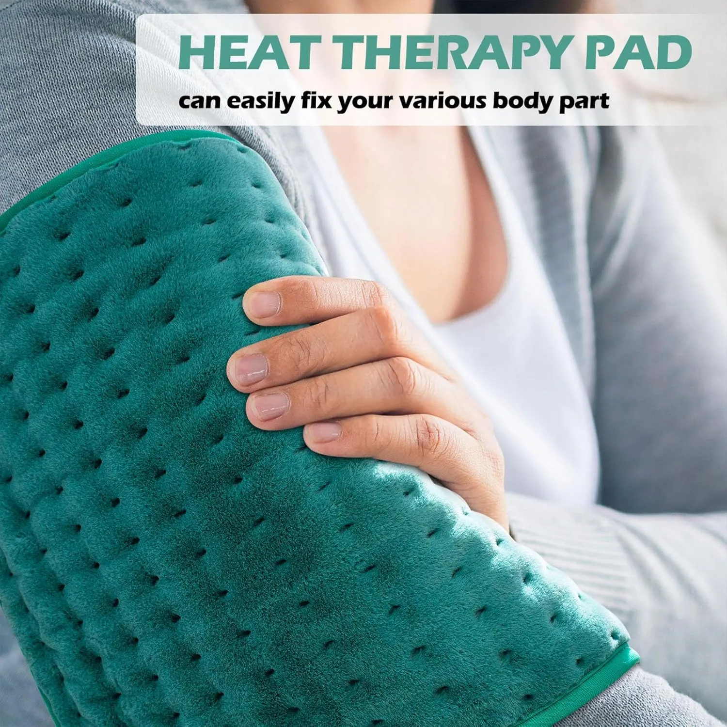 Electric Heating Pad  Alleviates Back, Neck & Shoulder Pain | Moist & Dry Heat Options | Auto Shut Off | Gifts for Women, Mom, Wife, Men and Parents  Mothers Day, Christmas and Everyday Use