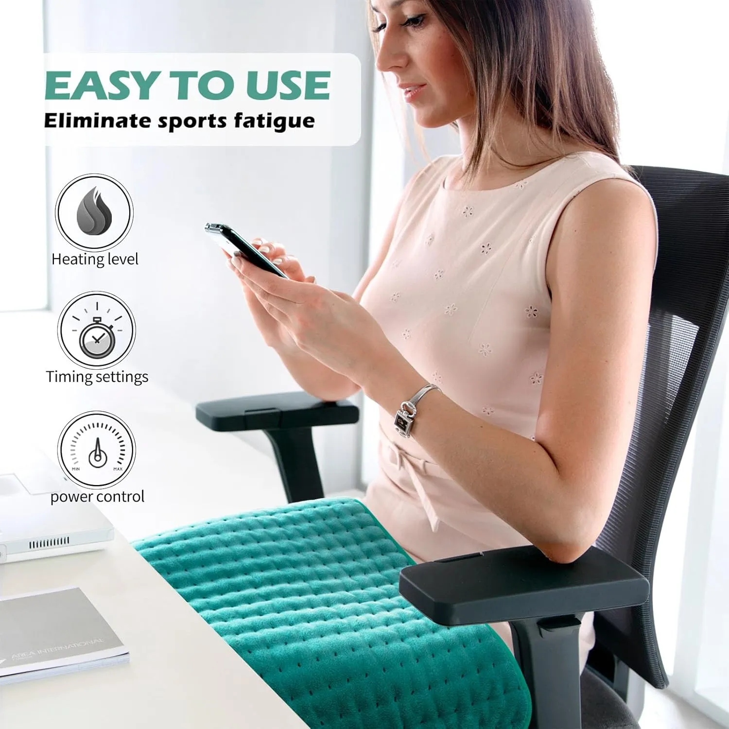 Electric Heating Pad  Alleviates Back, Neck & Shoulder Pain | Moist & Dry Heat Options | Auto Shut Off | Gifts for Women, Mom, Wife, Men and Parents  Mothers Day, Christmas and Everyday Use