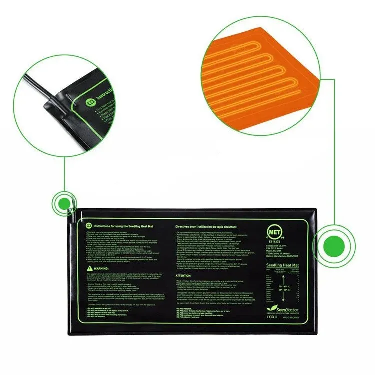 Electric Seedling Heat Mat Waterproof Heating Pad for Plants & Animals - Hydroponic Heating Pad for Seed Starting Greenhouse Rooting Germination