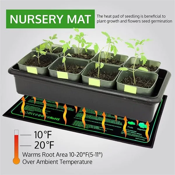 Electric Seedling Heat Mat Waterproof Heating Pad for Plants & Animals - Hydroponic Heating Pad for Seed Starting Greenhouse Rooting Germination
