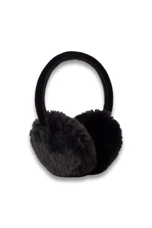 Faux Fur Earmuffs, Black