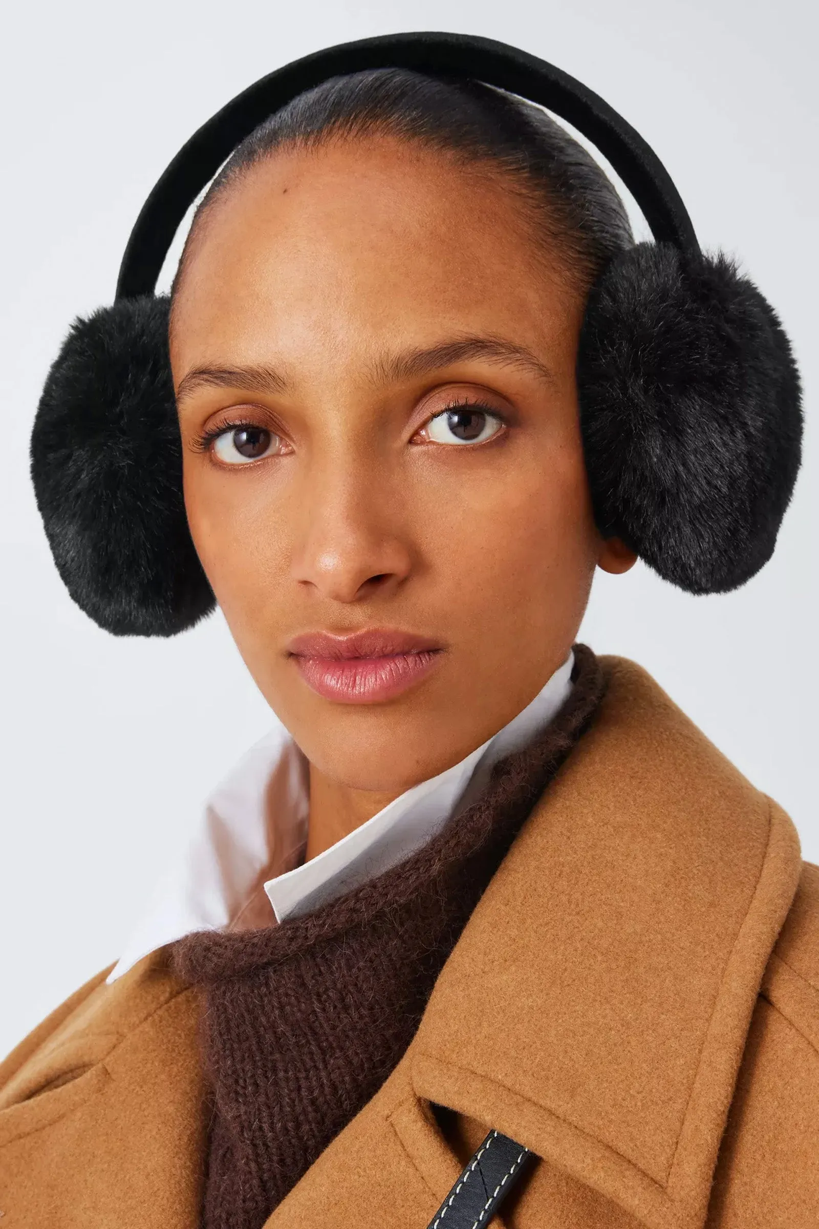 Faux Fur Earmuffs, Black
