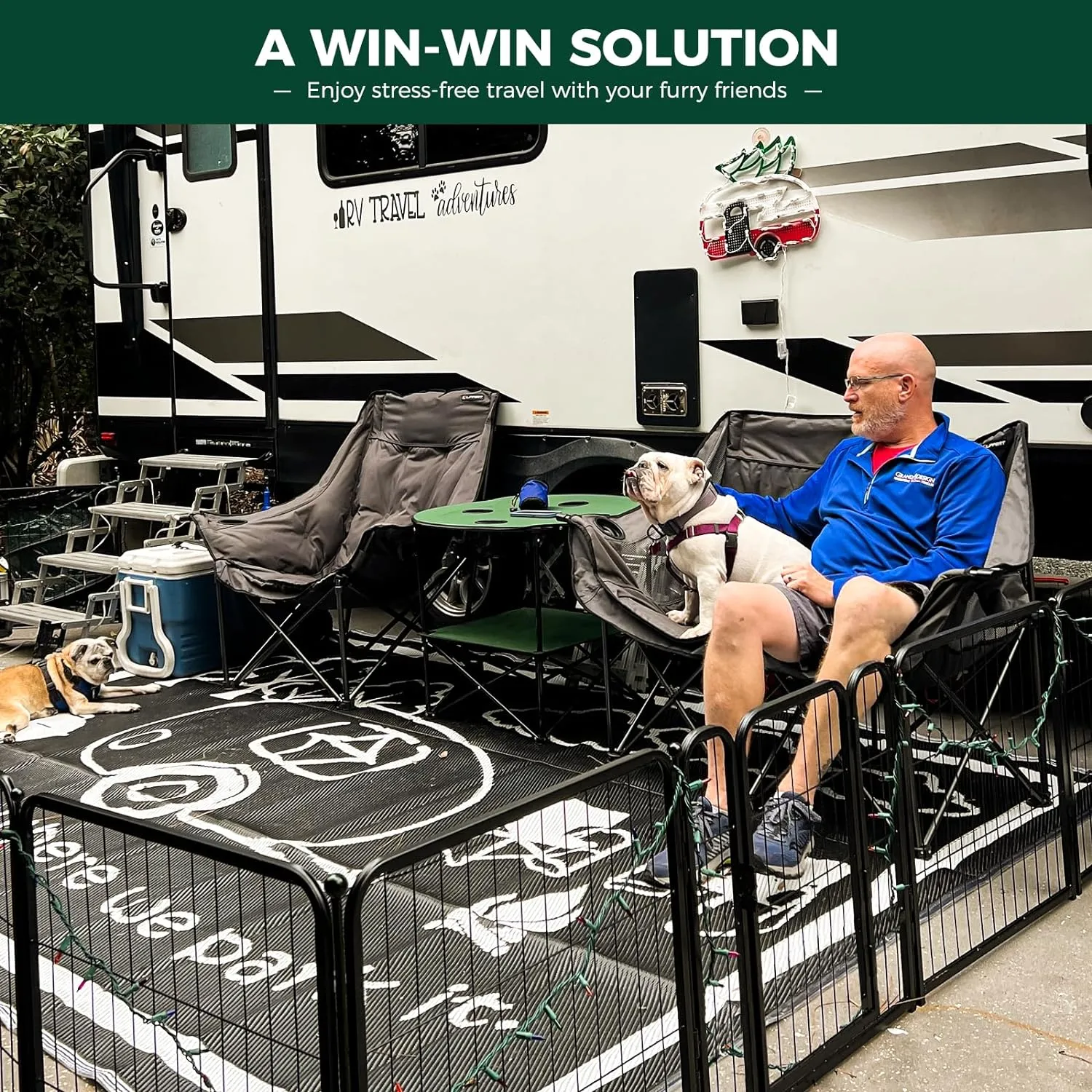 FXW Rollick Dog Playpen for Yard, RV Camping, 24 inch 6 Panels for Puppy and Small DogsPatented