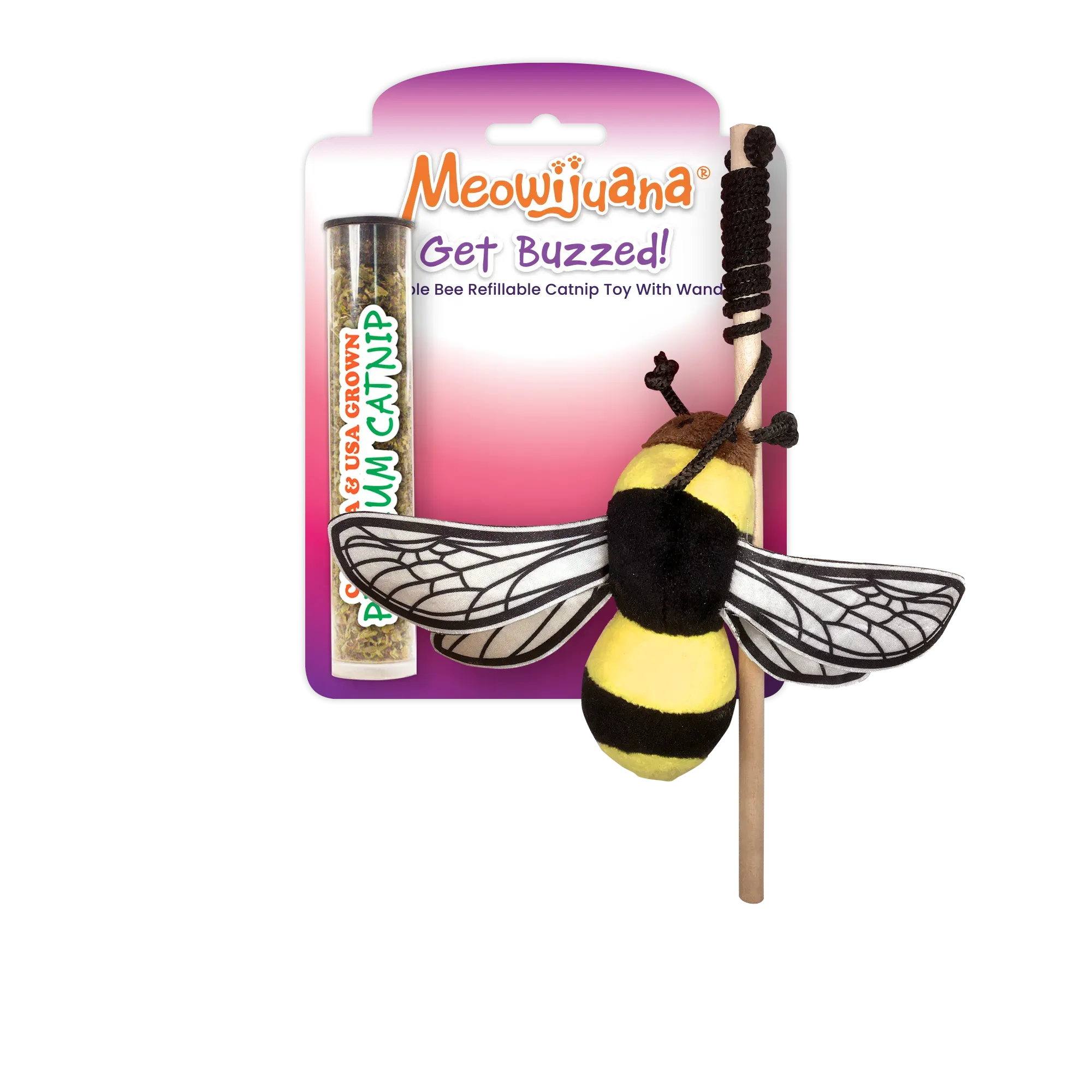 Get Buzzed Bee Refillable Wand Cat Toy