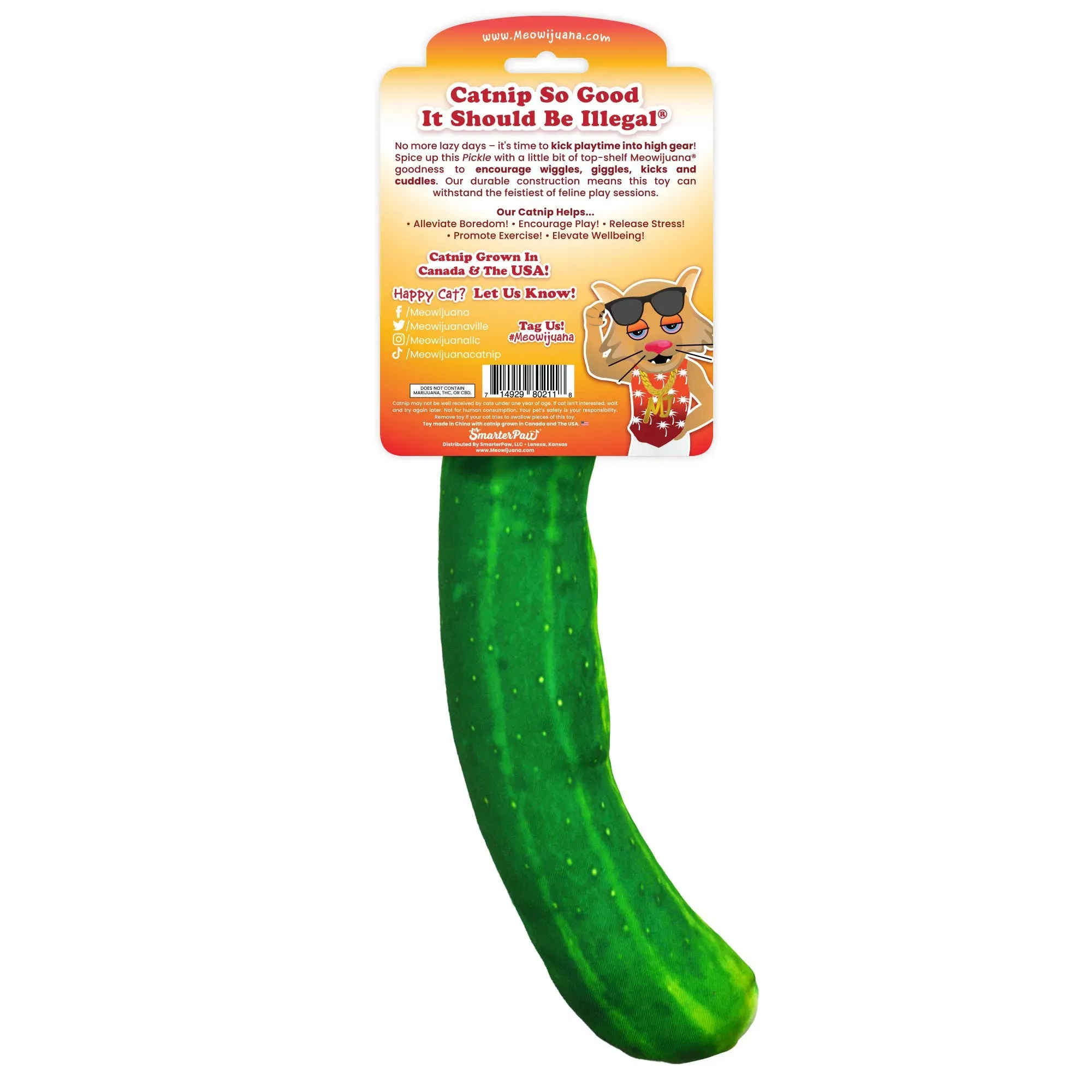 Get Kickin' Spicy Pickle Refillable Kicker Cat Toy
