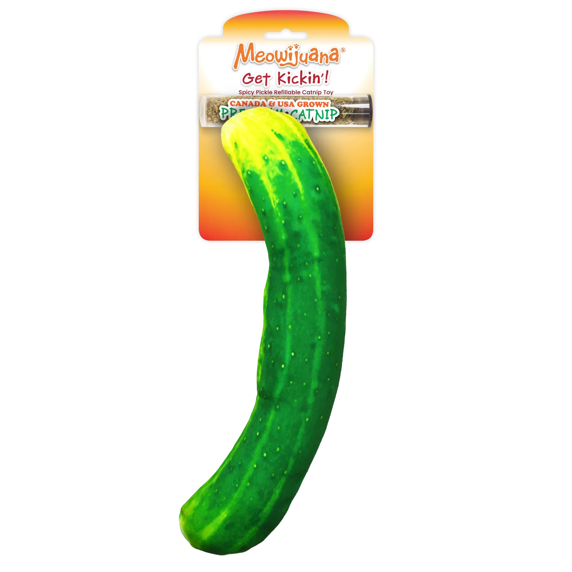Get Kickin' Spicy Pickle Refillable Kicker Cat Toy