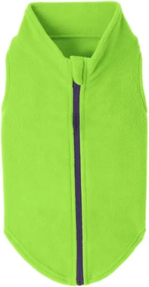 Gooby boys 2X-Large chest (~25.5 Inch) Zip Up Fleece, Lime, 2X-Large 25.5 US