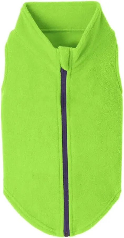Gooby boys 2X-Large chest (~25.5 Inch) Zip Up Fleece, Lime, 2X-Large 25.5 US