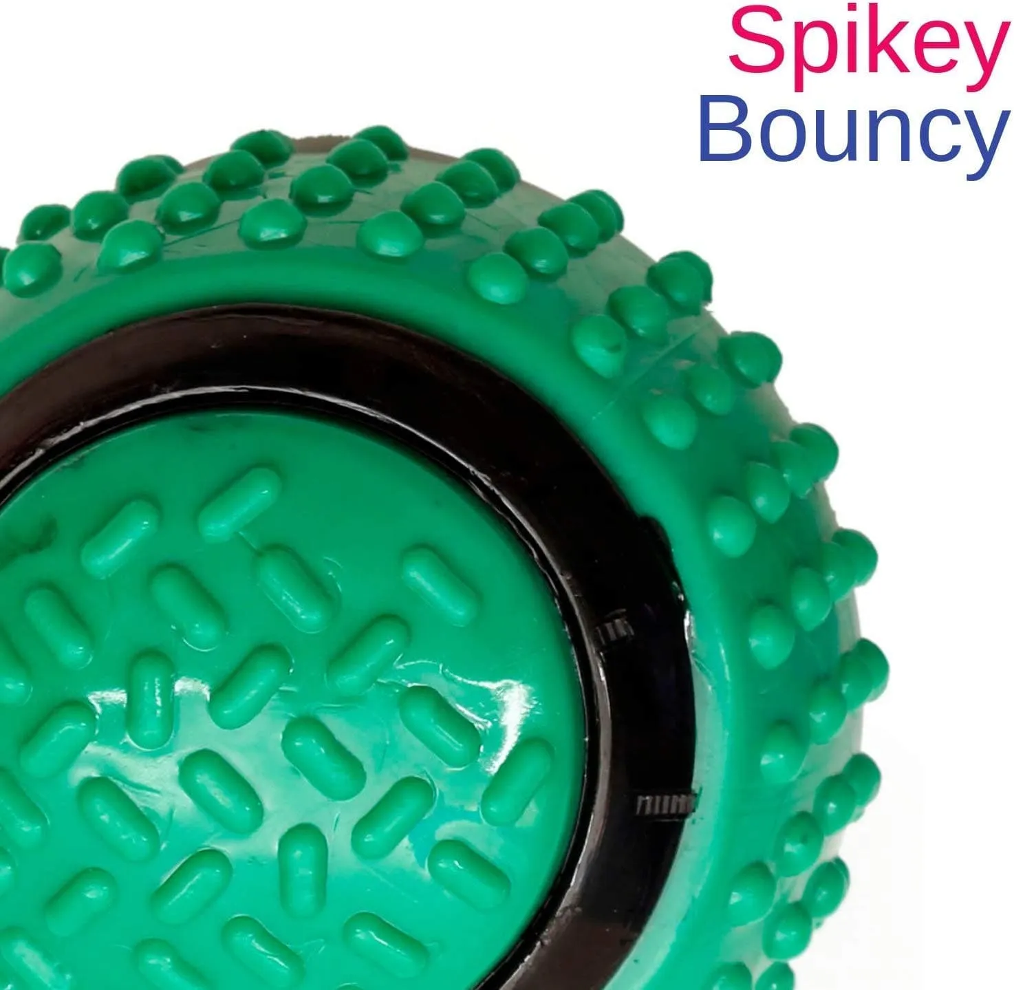 Goofy Tails Big Rubber Durable Dog Ball (11 cm) for Medium and Large Dogs (Color May Vary)
