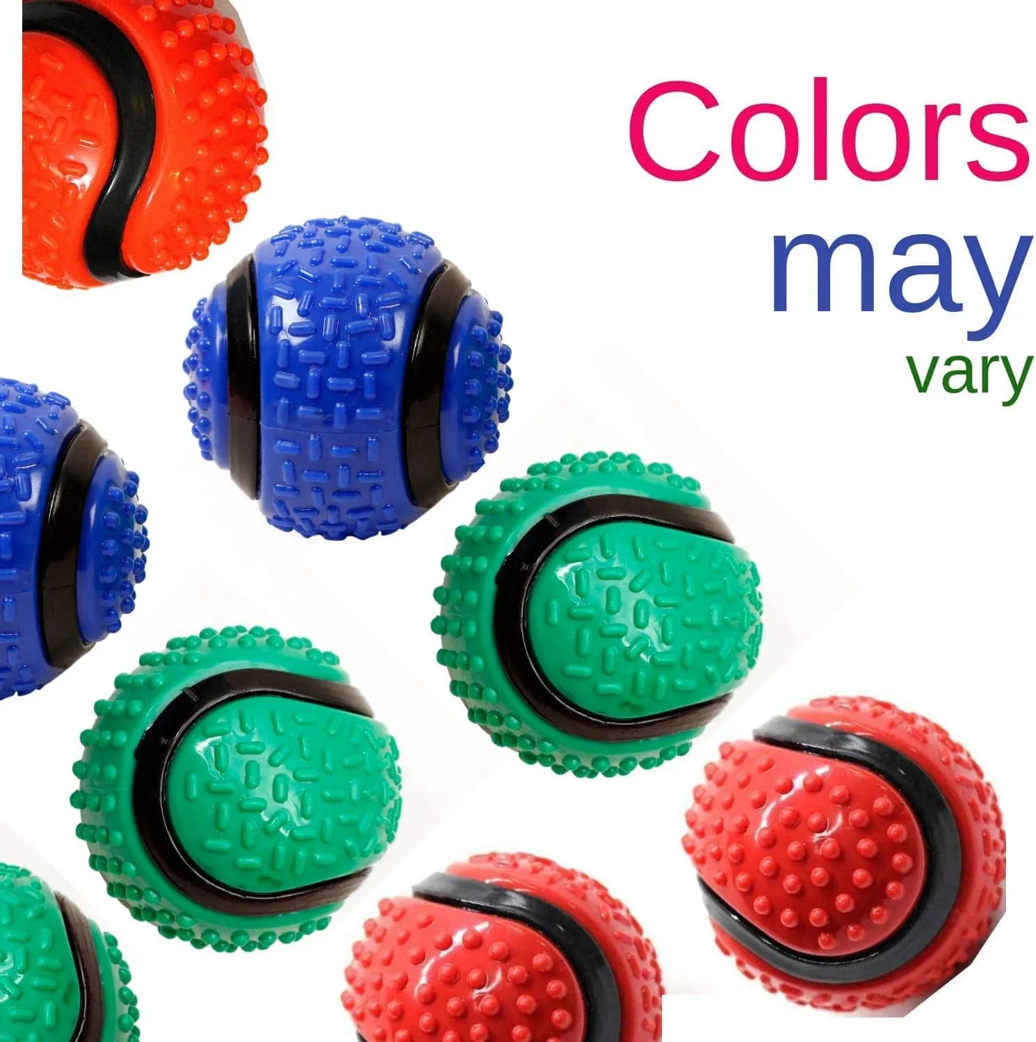 Goofy Tails Big Rubber Durable Dog Ball (11 cm) for Medium and Large Dogs (Color May Vary)