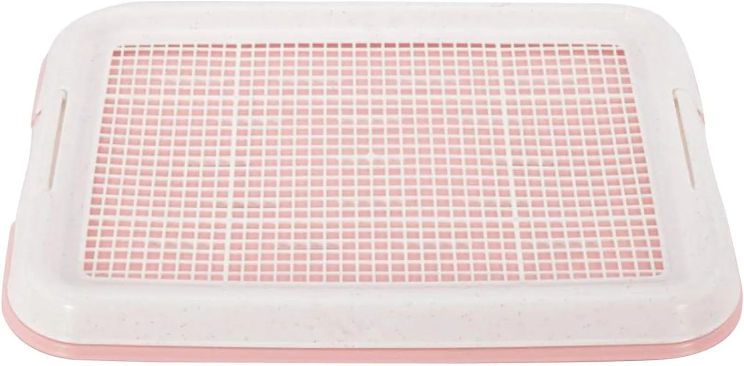 Indoor Dog Potty Training Tray for Small Breeds, Pink