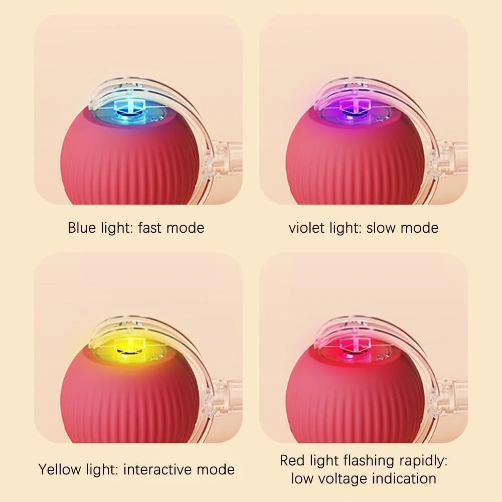 Interactive Cat Toy,Electric DogBall Toy,Cat Toys for Indoor Cats,Chewie Viral Dog Ball,Adjustable Sports RollingToy,Electric Rolling Ball Christmas Birthday Gift for Pets.(Red)