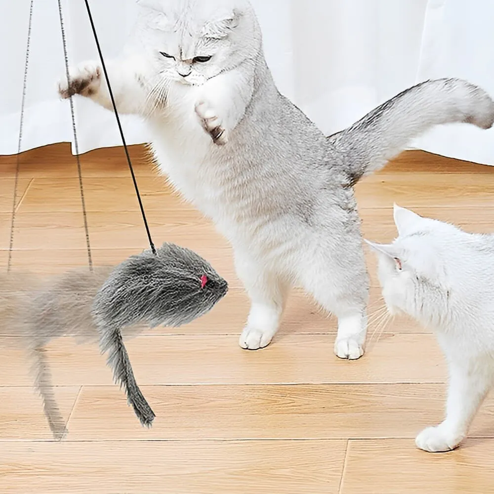 Interactive Hanging Mouse Cat Toy