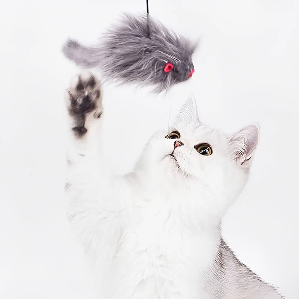 Interactive Hanging Mouse Cat Toy