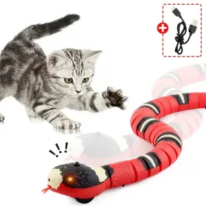 Interactive Smart Sensing Snake Toy for Cats & Kittens