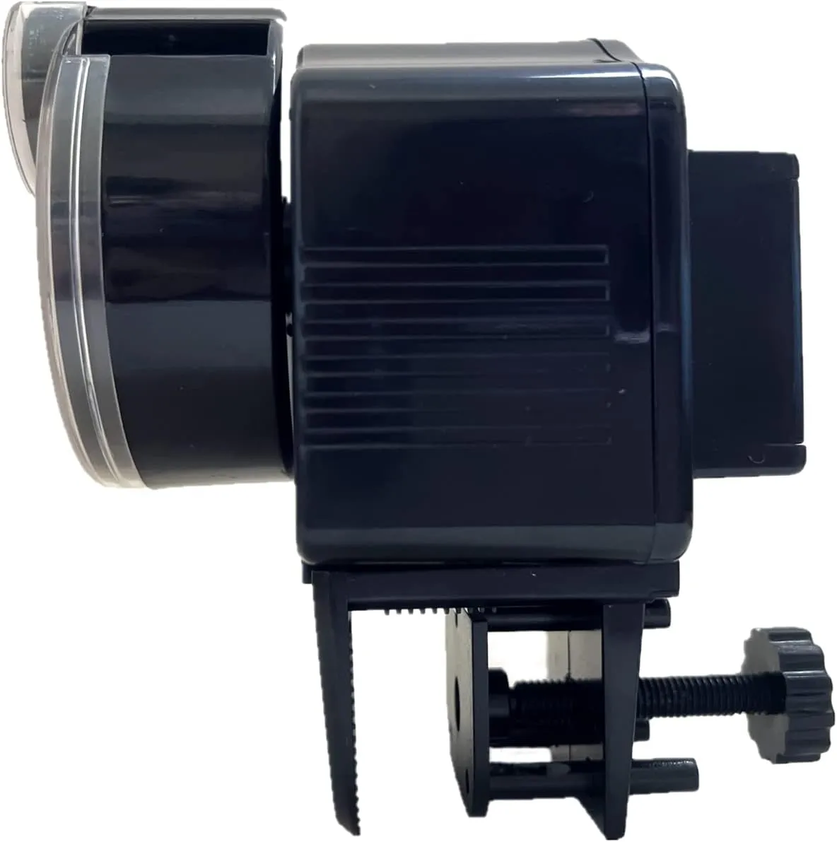 KEKETOPET Automatic Fish Feeder for Aquarium, Small Auto Fish Feeder Dispenser for Mini Tank and Pond, Suitable for Flakes and Pellets, Battery Operated, Battery NOT Included - Black