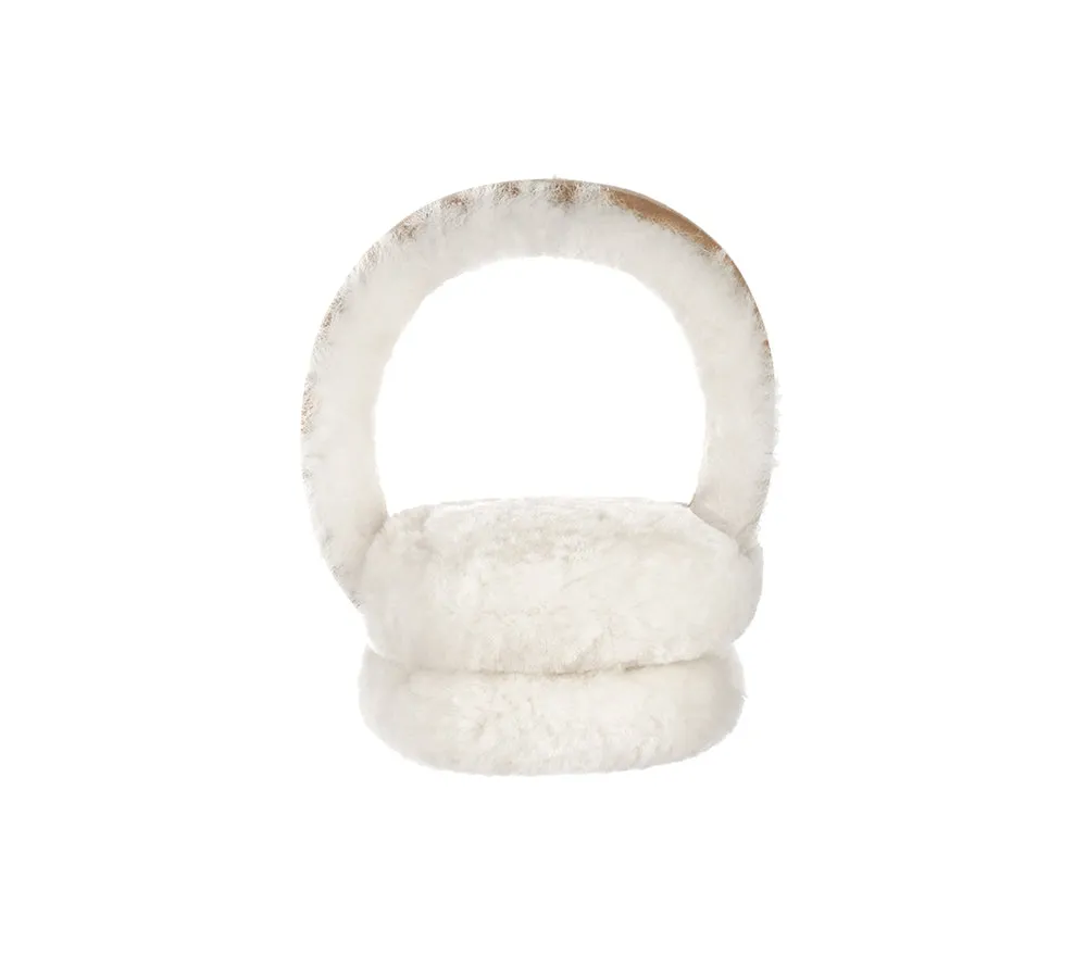 Kids Adjustable Sheepskin Wool Earmuff Connie
