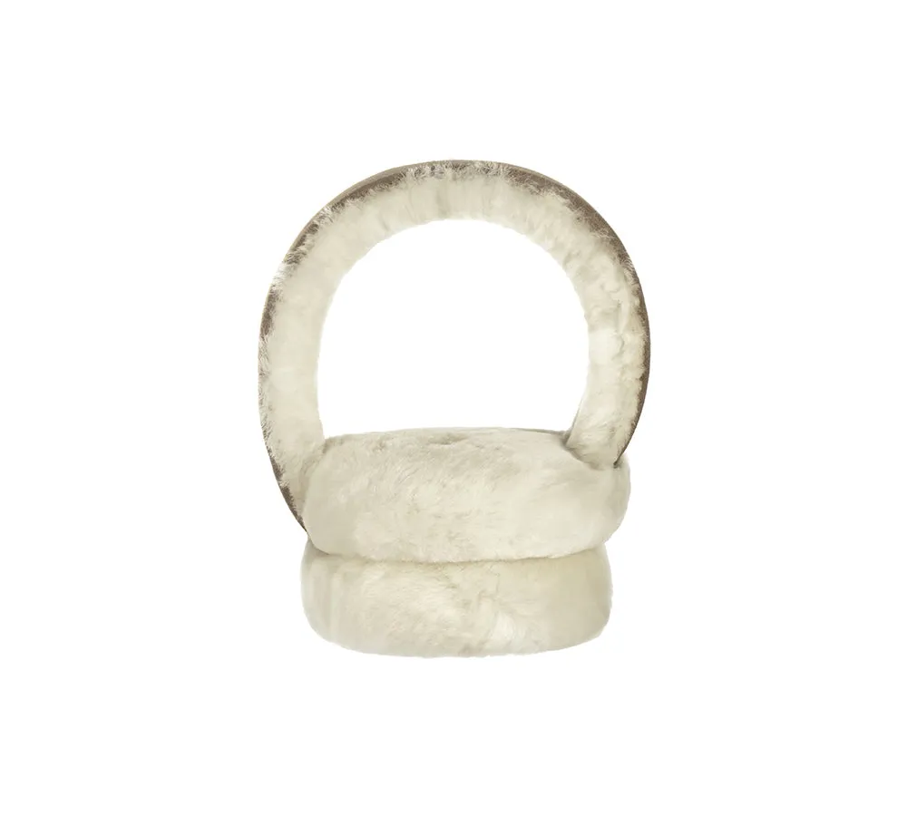 Kids Adjustable Sheepskin Wool Earmuff Connie