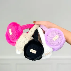 Kids Brave the Cold Cable Knit Earmuffs - 5 colors!