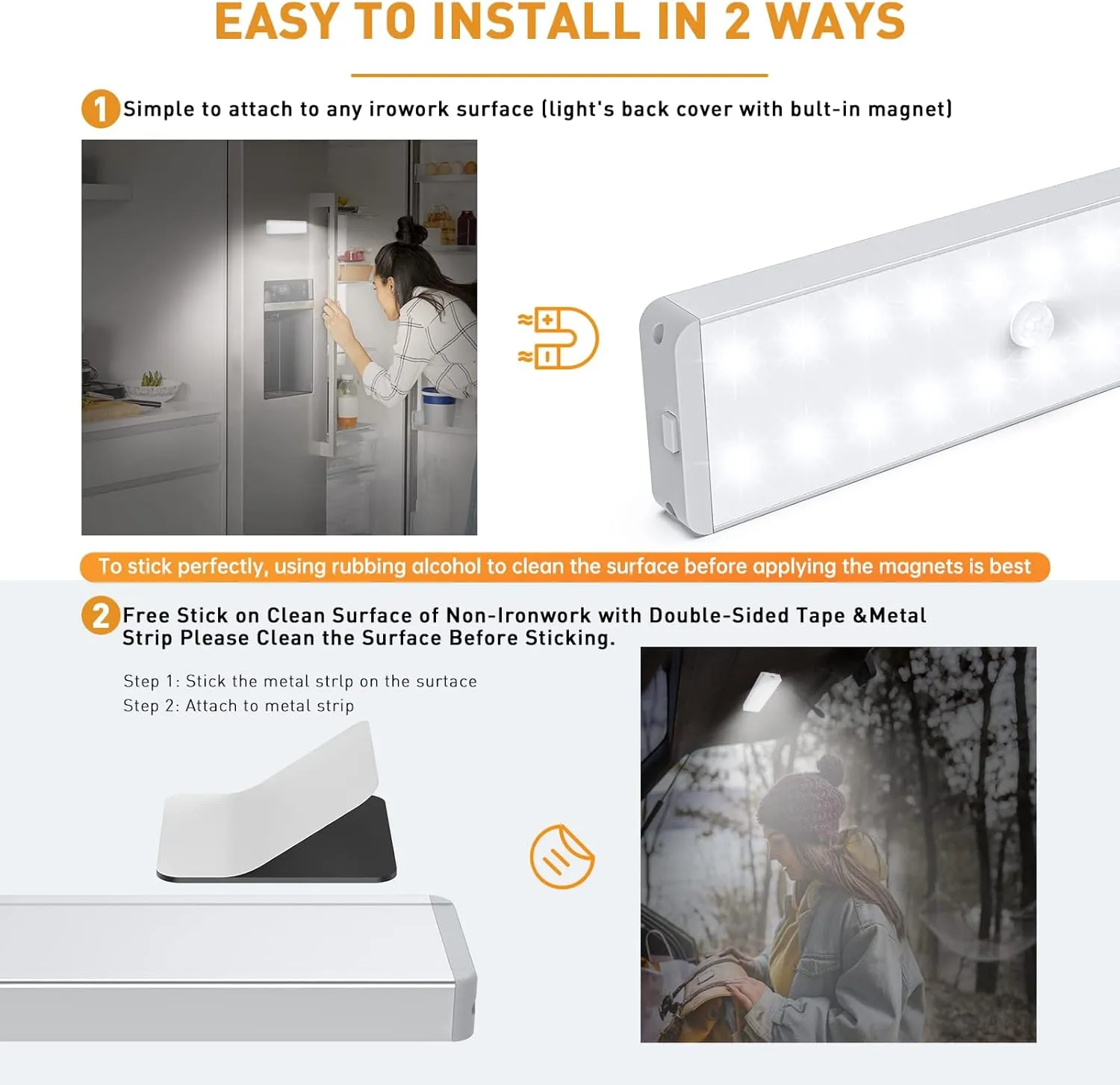 LED Closet Light with Charging Station, 5 Pcs Dimmer Rechargeable Motion Sensor Under Cabinet Lighting with Remote Control, Wireless Stick-Anywhere Night Safe Light Bar for Wardrobe,Kitchen