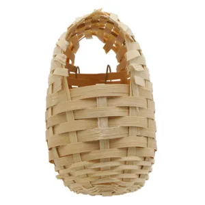 Living World  Bamboo Bird Nest for Finches - Small - 8 cm x 9 cm x 12 cm  (3.1in x 3.5in x 4.7in in)