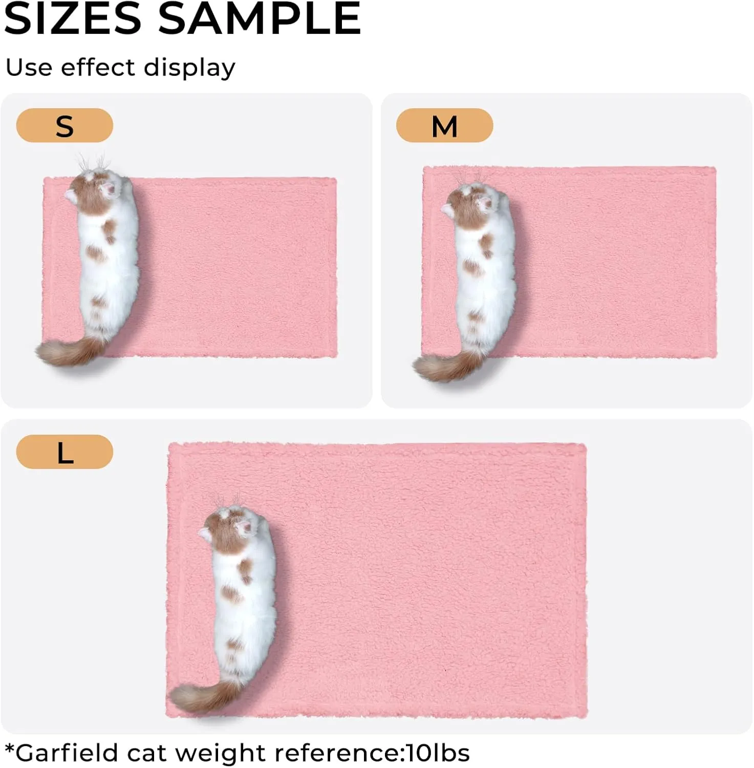 Luciphia 1 Pack 3 Calming Dog Blanket Fluffy Premium Fleece Pet Blankets Soft Sherpa Throw for Dogs Puppy Cat Pink Small (23" x16")