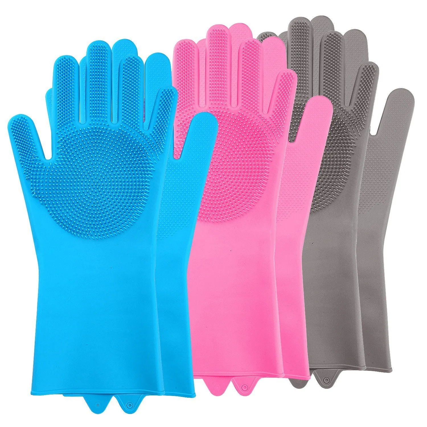 Magic Silicone Brush Dishwashing Gloves