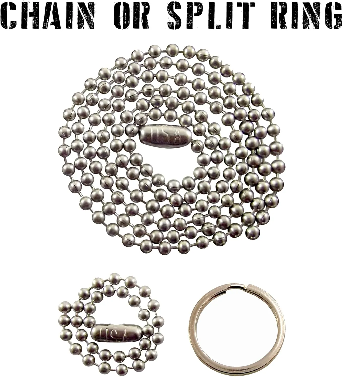 Medical ID Alert Collection Military Dog Tag Necklace, Custom Printed & Personalized