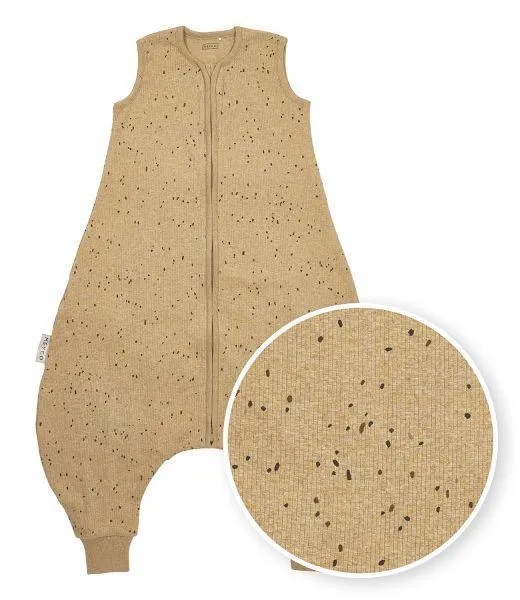 Meyco Baby Summer Sleep Overall Jumper Rib Mini Spot - Toffee Melange - 92cm