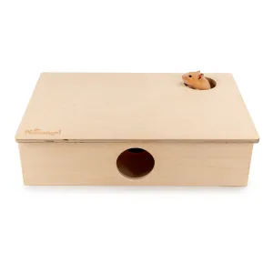 Niteangel Large Wooden Multi-Chamber Hideout for Dwarf and Syrian Hamsters